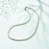 Glass Pearl Round Beaded Necklace for Women X-NJEW-JN03903-2