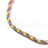 2MM Braided Round Polycotton Cord Necklace Making with Alloy Lobster Claws Clasps and Iron End Chains NJEW-Q031-01A-3
