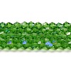 Transparent Electroplate Glass Beads Strands GLAA-F029-3mm-D03-1