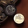 Give You My Heart Wax Seal Brass Stamp Heads AJEW-M038-01L-G-1