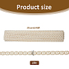 20 Yards Cotton Flower Lace Trim Ribbon OCOR-WH0097-45-2