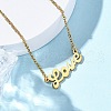 201 Stainless Steel Pendant Necklace for Women NJEW-F335-02G-06-4