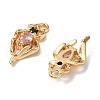 Brass Micro Pave Cubic Zirconia Pendants KK-A259-34G-2