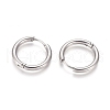 Tarnish Resistant 202 Stainless Steel Huggie Hoop Earrings A-EJEW-F111B-19mm-P-2