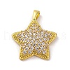 Brass Pendants with Cubic Zirconia KK-D536-09G-03-1