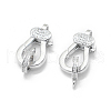 Anti-Tarnish Rhodium Plated 925 Sterling Silver Lobster Claw Clasps STER-L055-067P-1