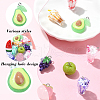 10 Styles Opaque Resin Pendants RESI-YW0001-77-4