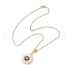 Glass Seed Beads & Polymer Clay & Evil Eye Lampwork Pendant Necklaces NJEW-MZ00101-05-4