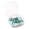 32Pcs 8 Style Platinum Alloy Enamel Links Connectors ENAM-LS0001-84-7