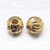 Real 18K Gold Plated Round Sterling Silver Beads STER-M101-06-3mm-1