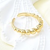 Brass Open Cuff Rings for Women RJEW-F179-04G-5