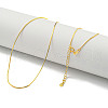 925 Sterling Silver Snake Chain Necklaces NJEW-C052-07G-1