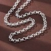 304 Stainless Steel Rolo Chain Necklaces NJEW-Q013-11S-1