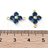 Rack Plating Brass Pave Cubic Zirconia Connector Charms KK-H474-20G-03-3
