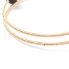 Natural Gemstone Round Beaded Bangle BJEW-JB07816-6