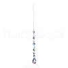 AB Color Plated Crystal Teardrop Big Pendant Decorations HJEW-G019-03B-1