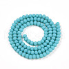 Frosted Oapque Glass Beads Strands EGLA-A034-P3mm-MD24-A-2