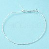 925 Sterling Silver Twisted Bracelets BJEW-G680-01S-2