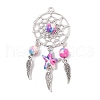 Woven Net/Web with Feather Pendants PALLOY-JF03980-3