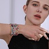 Iron Rhinestone Cuff Bangles for Women FS-WGA6AD4-01-2