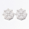 Brass Micro Pave Clear Cubic Zirconia Pendants KK-N232-165-NF-1