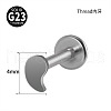G23 Titanium 17 Gauge Internally Threaded Labrets WGEEA58-19-1