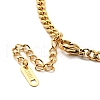 Rhinestone Charms Necklace with Curb Chains NJEW-P229-19G-04-4