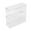 2-Tier Rectangle Transparent Acrylic Minifigures Display Case ODIS-WH0099-08B-1