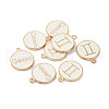 (Defective Closeout Sale: Yellowing) Alloy Enamel Pendants ENAM-XCP0001-38D-1