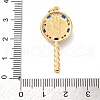 Brass Micro Pave Cubic Zirconia Pendants KK-U076-04G-4