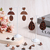 SOFPLATE 50Pcs Wood Stud Earring Finding FIND-SP0001-19C-4