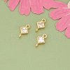 10Pcs Brass Crystal Rhinestone Connector Charms KK-V006-04G-03-1