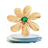 Flower Brass with Glass Finger Rings FS-WG9B9FA-01-3