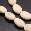 Synthetical Dyed Turquoise Oval Bead Strand G-P083-89B-1