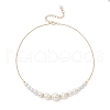 Shell Pearl Round Beads Bracelets & Necklaces Sets for Women SJEW-JS01321-10