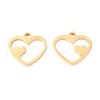 304 Stainless Steel Charms STAS-O142-42G-2