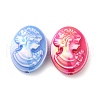 UV Plating Opaque Iridescent Acrylic Beads MACR-K351-03-2