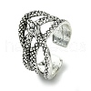 Snake Alloy Open Cuff Rings RJEW-K275-61AS-1