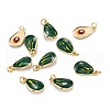 Brass Enamel Charms X-KK-A155-05G-2