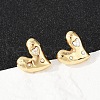 304 Stainless Steel Rhinestone Stud Earrings EJEW-U046-01G-2