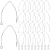 SOFPLATE 40Pcs 304 Stainless Steel Earring Hooks STAS-SP0001-40P-1