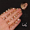 Brass Micro Pave Clear Cubic Zirconia Hoop Cartilage Earrings WG1D474-09-1