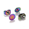Ion Plating(IP) Rainbow Color 304 Stainless Steel Stud Earring Findings STAS-K238-02A-2
