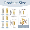 240Pcs 6 Style Brass Cord End KK-TA0001-28-3