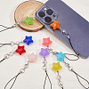 Acrylic Star Charms Mobile Strap HJEW-AB00073-4