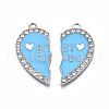 Alloy Enamel Split Pendant ENAM-S130-25B-2