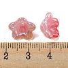 Iridescent Acrylic Bead Caps OACR-C021-08-4