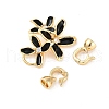 Brass Micro Pave Clear Cubic Zirconia Fold Over Clasps KK-U043-09G-01-2