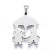 304 Stainless Steel Pendants STAS-K162-023P-2