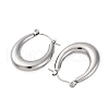 Non-Tarnish 304 Stainless Steel Chunky Oval Hoop Earrings for Women EJEW-F283-08P-1-2